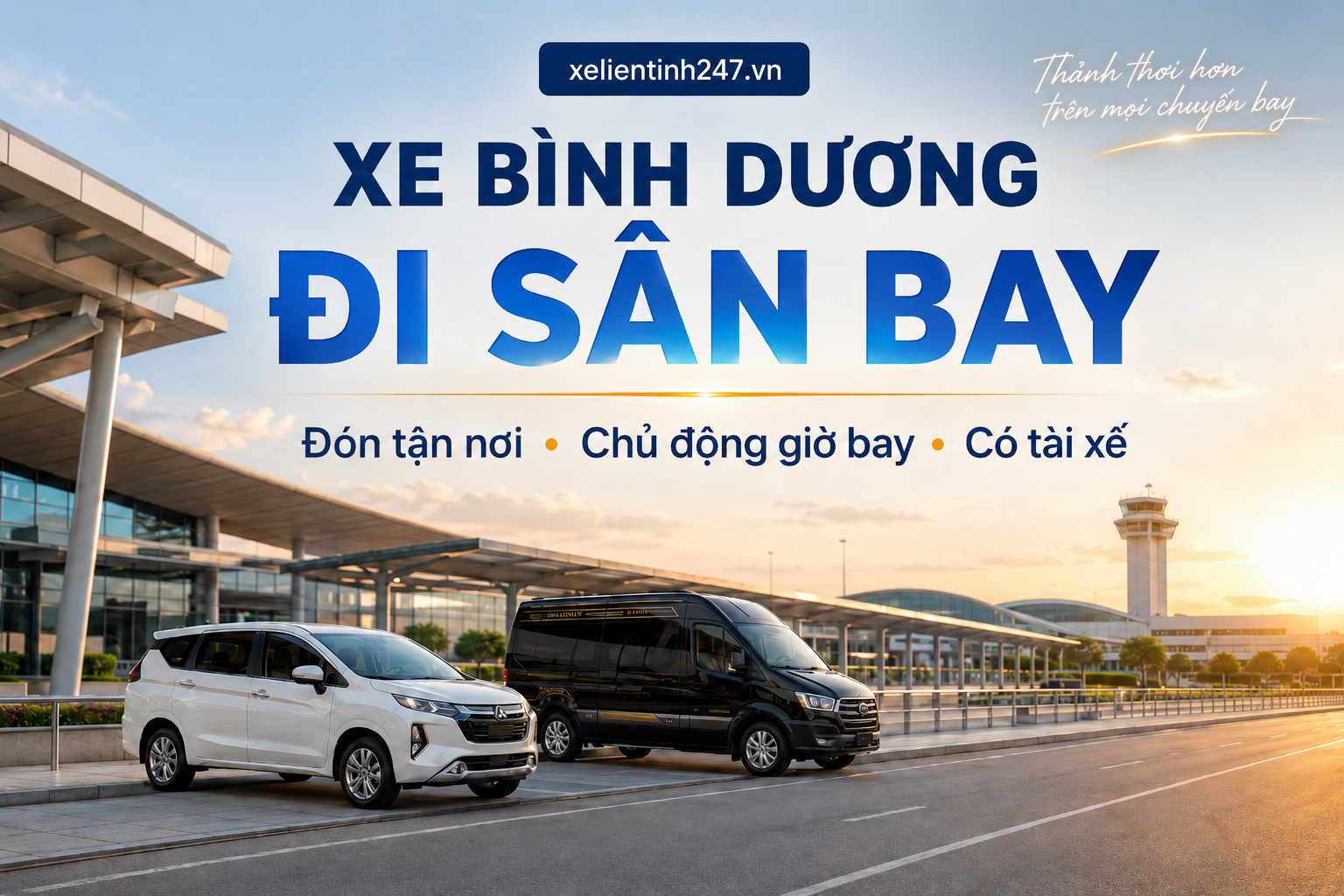 Xe dịch vụ Bình Dương đưa đón sân bay Tân Sơn Nhất có tài xế