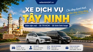 Xe dịch vụ Tây Ninh có tài xế, phục vụ khách công tác, sân bay, du lịch và đoàn doanh nghiệp