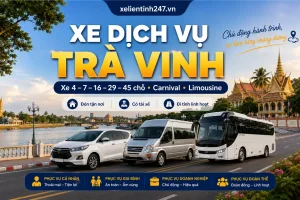 Xe dịch vụ Trà Vinh có tài xế phục vụ xe 4 đến 45 chỗ Carnival và Limousine