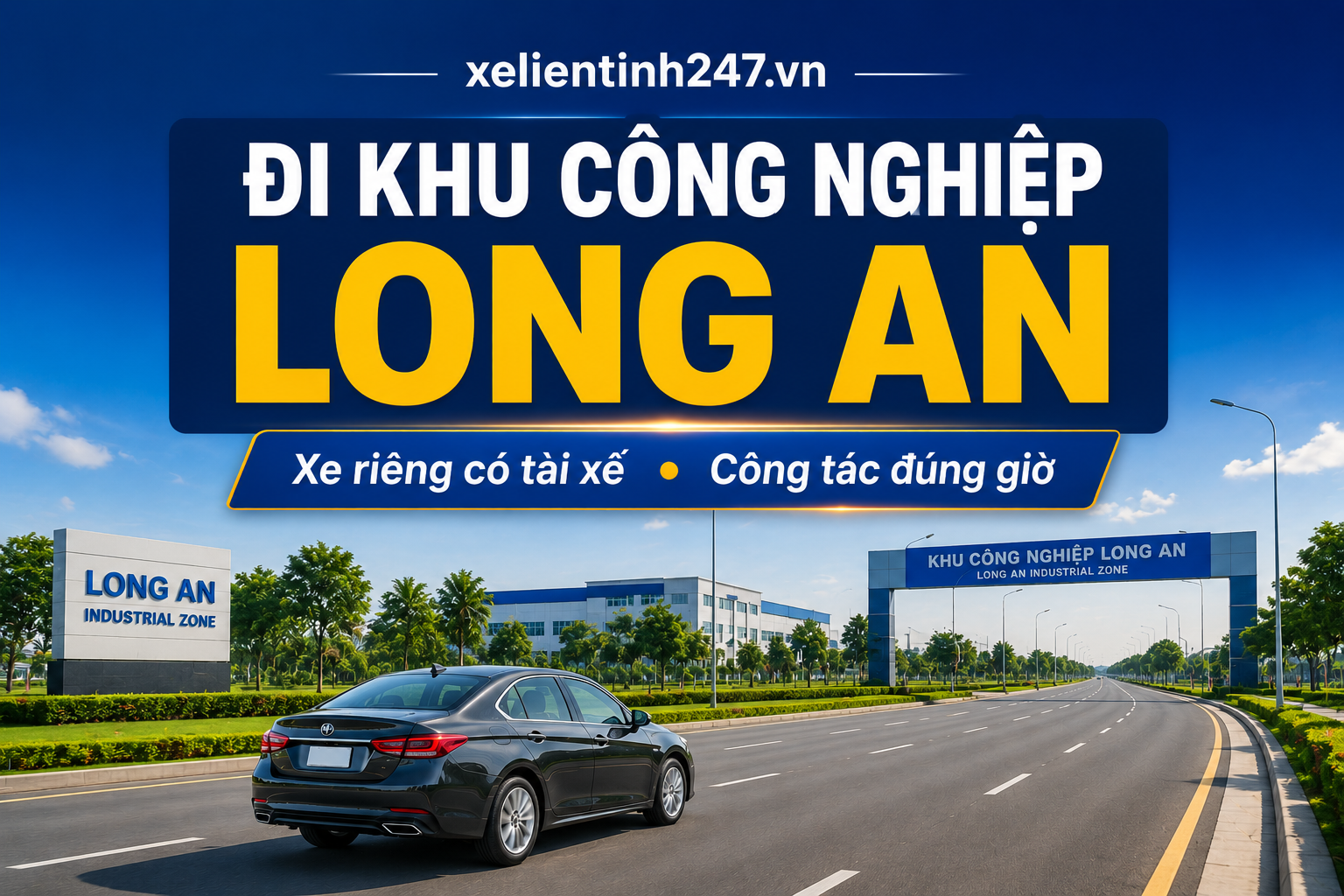 Ảnh minh họa thuê xe 4 chỗ đi khu công nghiệp Long An