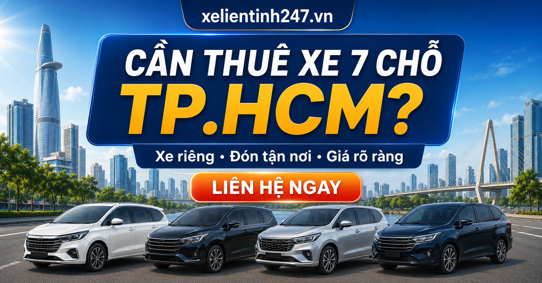Đặt cho thuê xe 7 chỗ TP.HCM tại Xe Liên Tỉnh 247