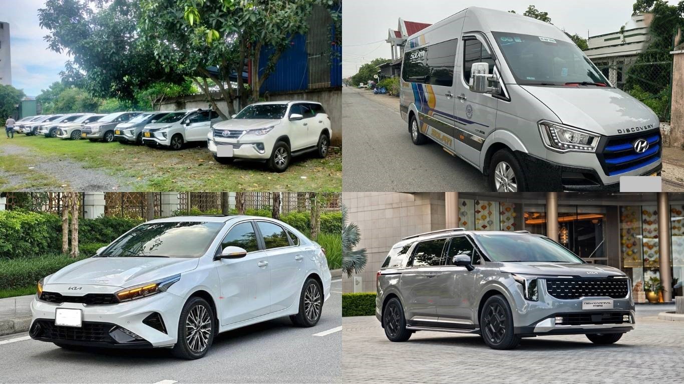 Đội xe Sài Gòn đi Lâm Đồng của Xe Liên Tỉnh 247 gồm xe 4 chỗ, 7 chỗ và 16 chỗ có tài xế