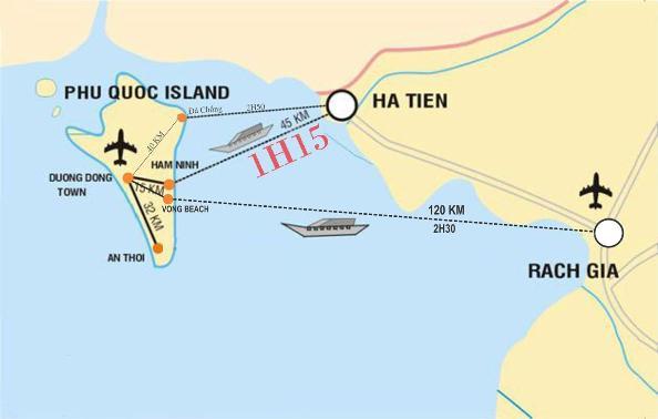 Lộ trình thuê xe Sài Gòn đi Phú Quốc qua cảng Rạch Giá và Hà Tiên