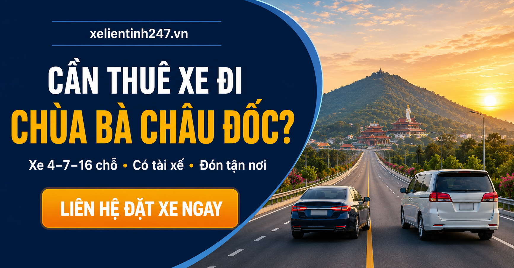 Đặt thuê xe đi Chùa Bà Châu Đốc có tài xế từ TP.HCM