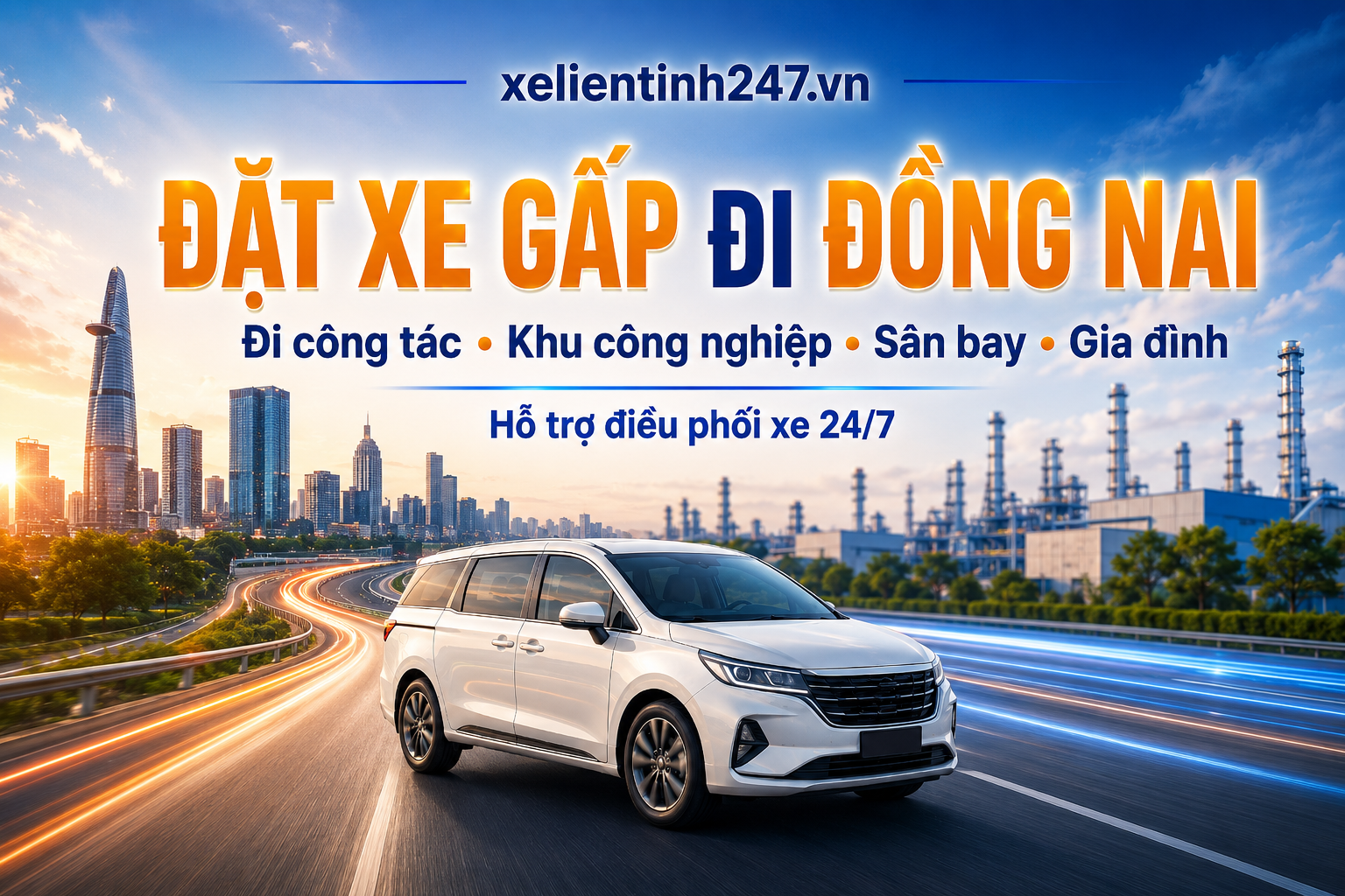 Đặt xe gấp đi Đồng Nai trong ngày tại Xe Liên Tỉnh 247