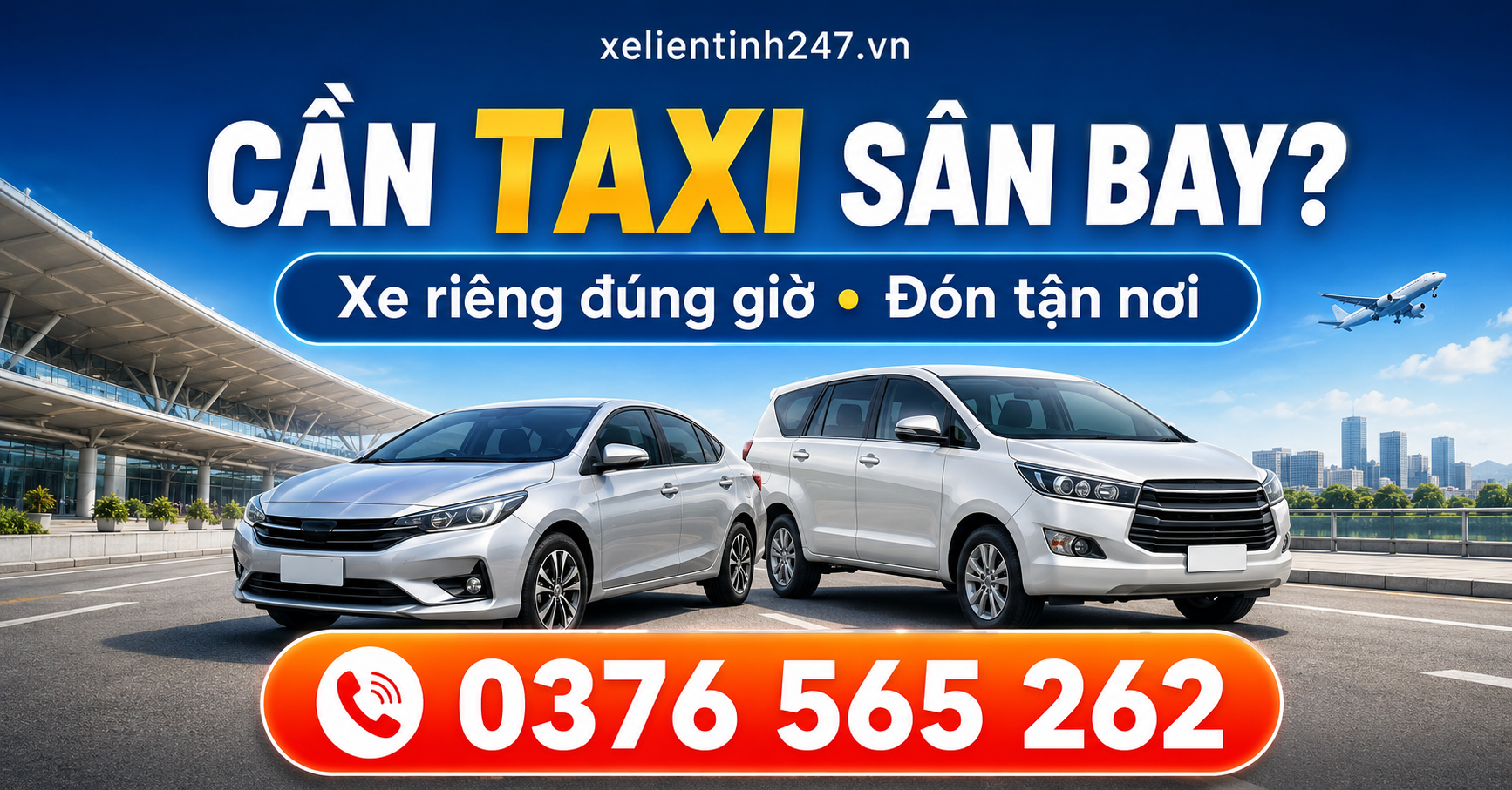 Gọi 0376 565 262 để đặt taxi sân bay Tân Sơn Nhất, xe riêng đưa đón tận nơi.