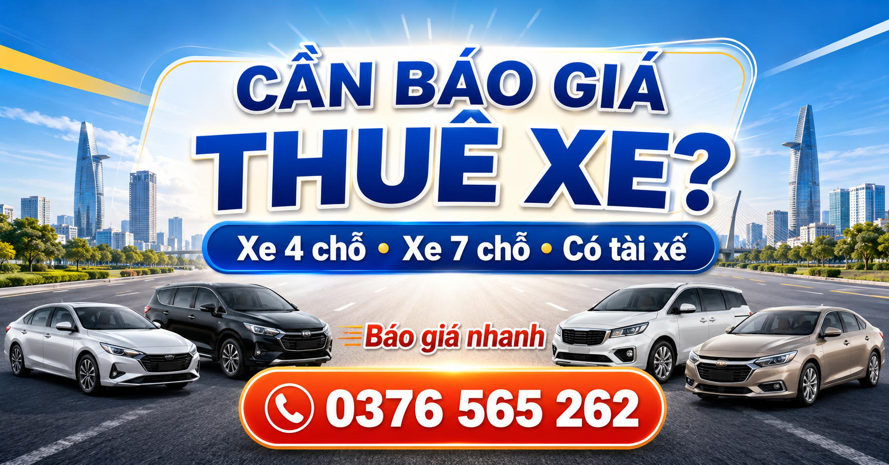 Cần nhận bảng giá thuê xe 4 chỗ, 7 chỗ có tài xế? Gọi Xe Liên Tỉnh 247 để được tư vấn và báo giá nhanh.