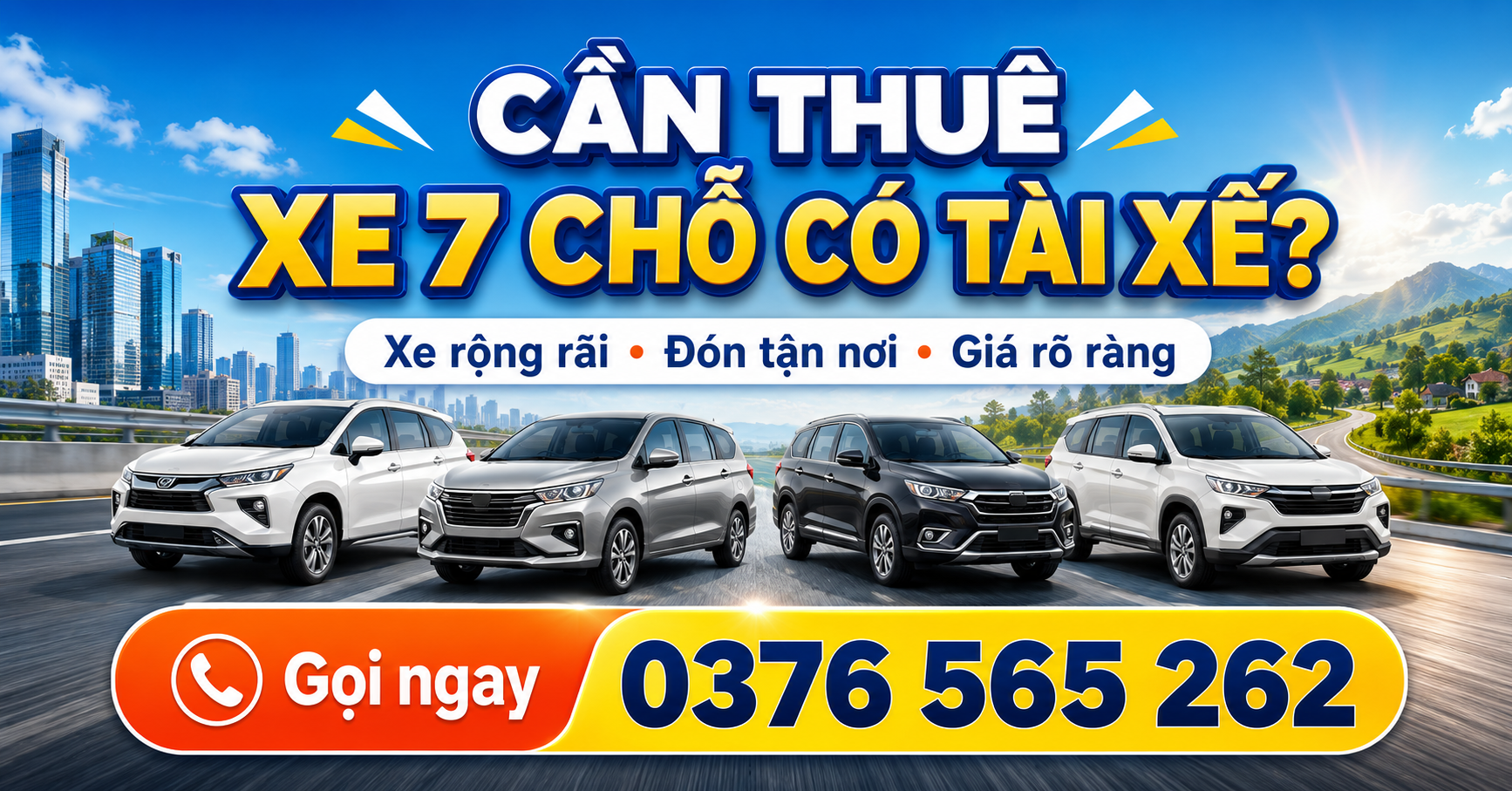 Liên hệ Xe Liên Tỉnh 247 để đặt xe 7 chỗ có tài xế nhanh chóng.