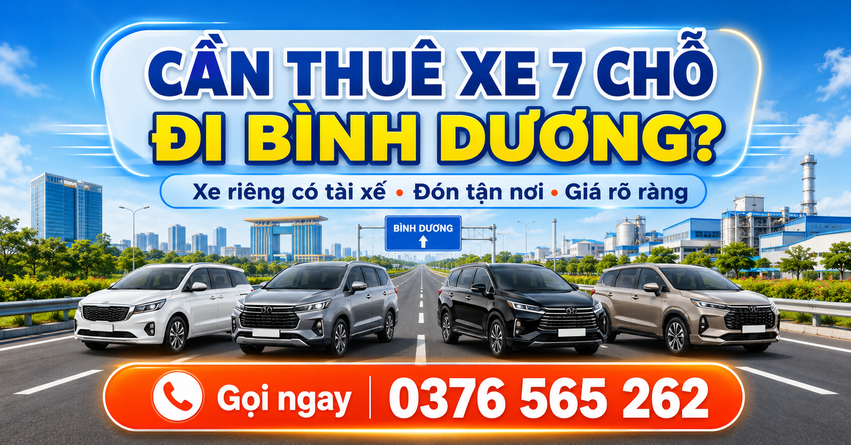 Liên hệ Xe Liên Tỉnh 247 để đặt xe 7 chỗ đi Bình Dương nhanh chóng, rõ giá và đón tận nơi.