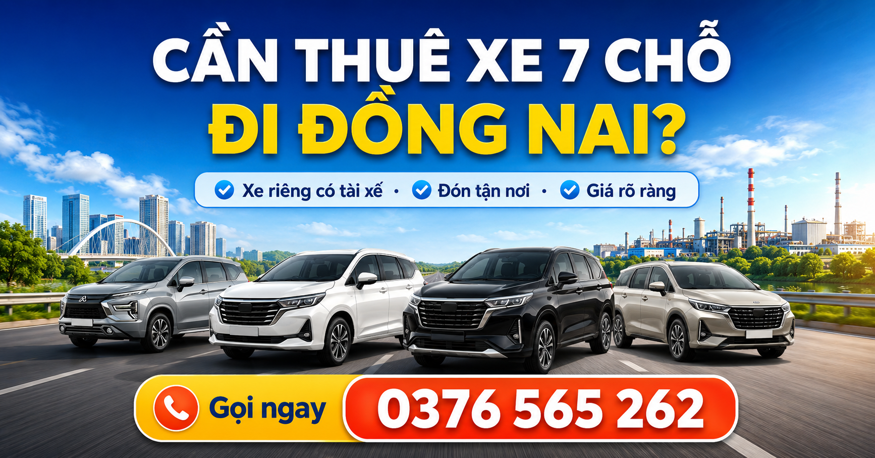 Liên hệ Xe Liên Tỉnh 247 để đặt xe 7 chỗ đi Đồng Nai nhanh chóng, rõ giá và đón tận nơi.