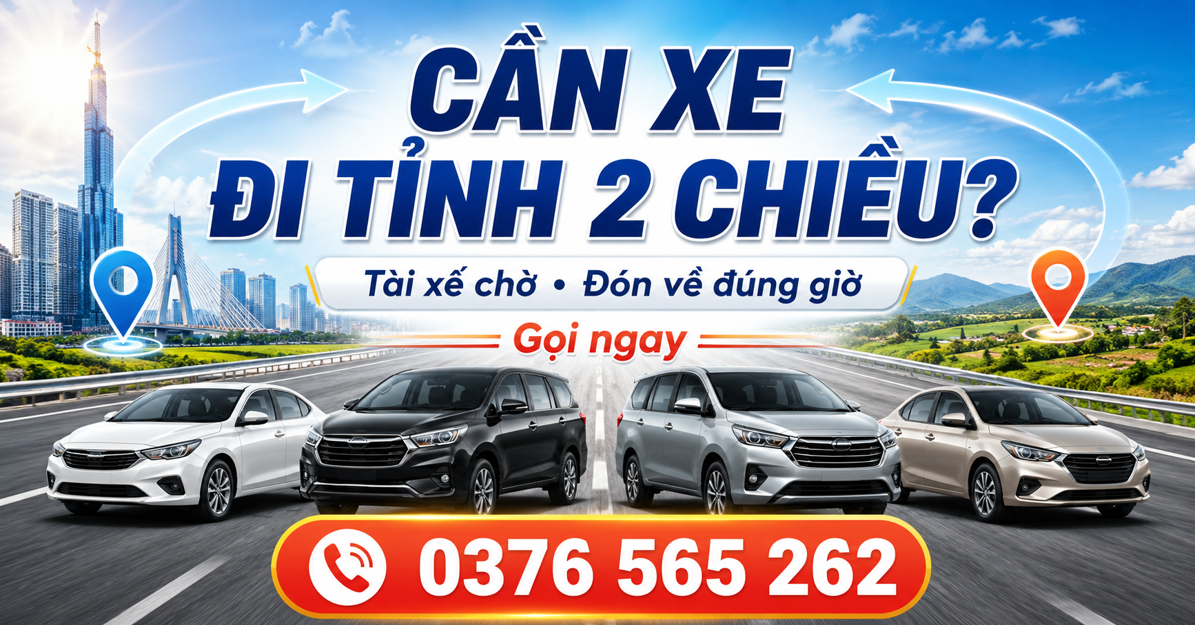 Cần thuê xe đi tỉnh 2 chiều từ Sài Gòn? Gọi Xe Liên Tỉnh 247 để được tư vấn và báo giá nhanh theo lịch trình.