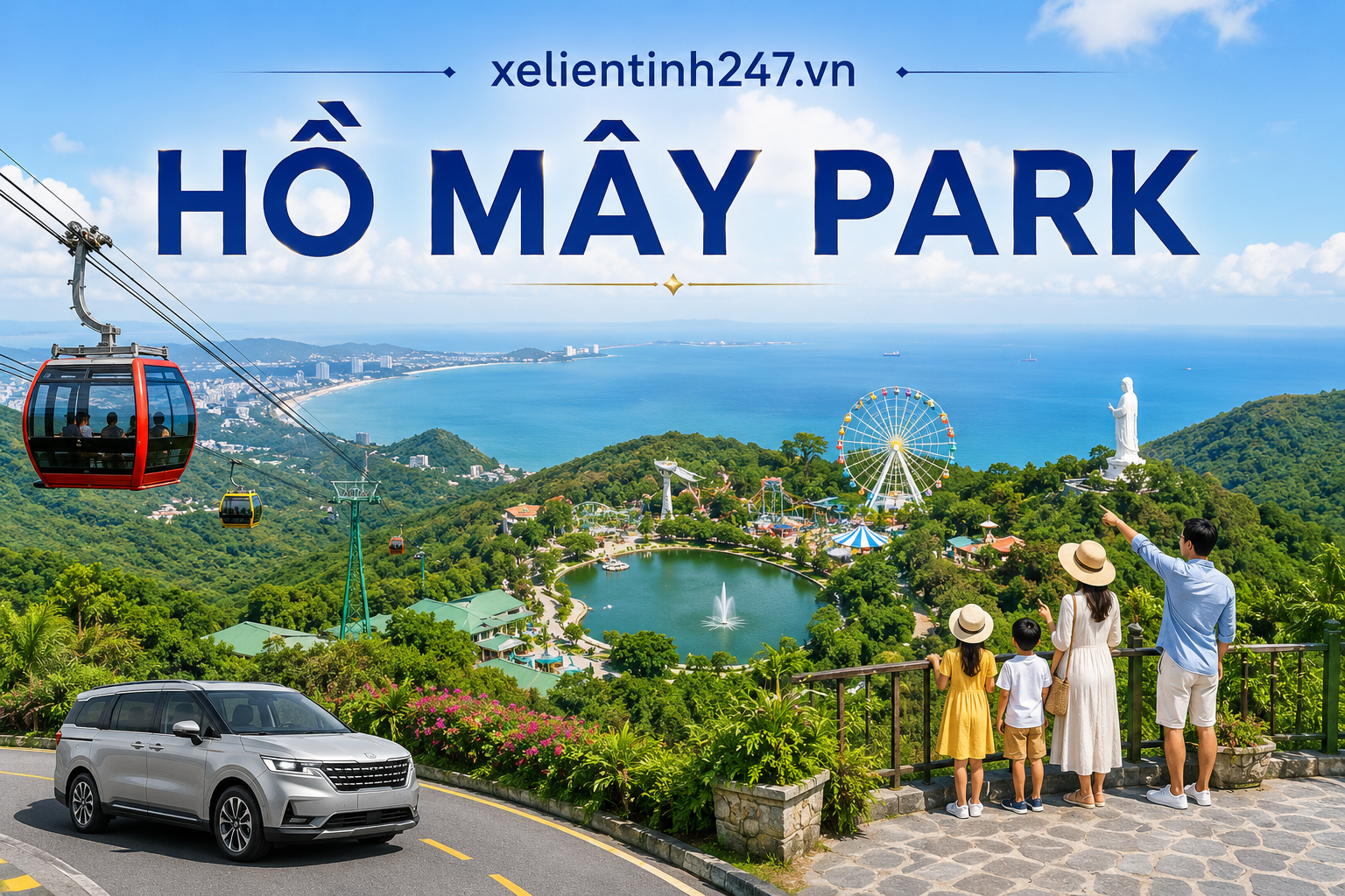 Hồ Mây Park phù hợp cho gia đình muốn kết hợp vui chơi và ngắm cảnh.
