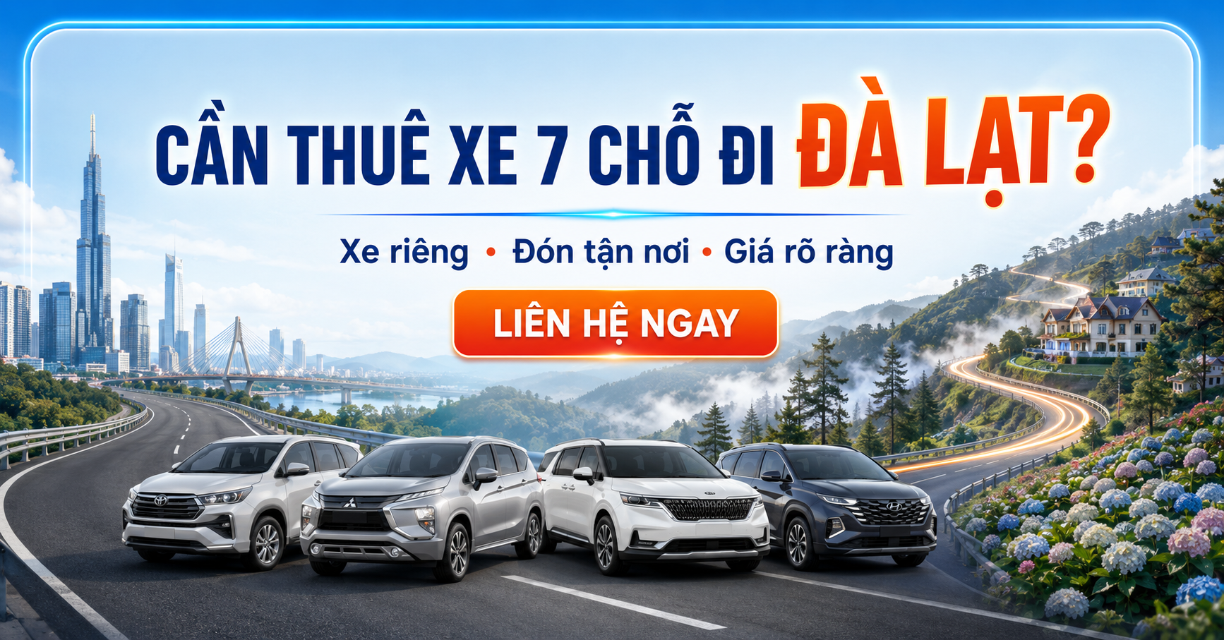 Liên hệ Xe Liên Tỉnh 247 để đặt thuê xe 7 chỗ đi Đà Lạt nhanh chóng.
