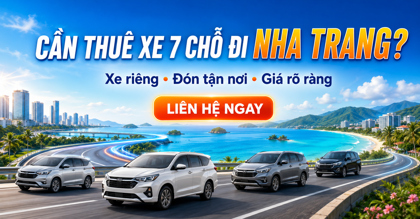 Liên hệ Xe Liên Tỉnh 247 để đặt thuê xe 7 chỗ đi Nha Trang nhanh chóng.