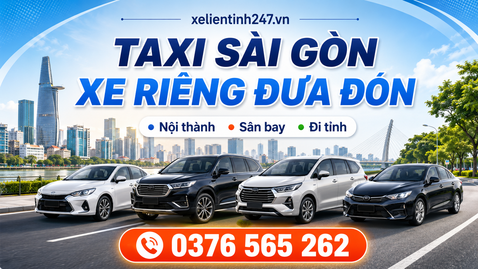 Dịch vụ taxi Sài Gòn và xe dịch vụ riêng có tài xế, hỗ trợ đưa đón tận nơi trong nội thành, sân bay và các tuyến đi tỉnh.