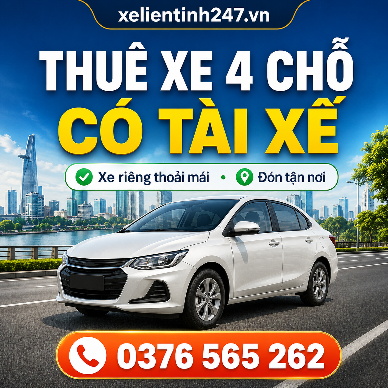 Dịch vụ thuê xe 4 chỗ đưa đón sân bay Tân Sơn Nhất TPHCM