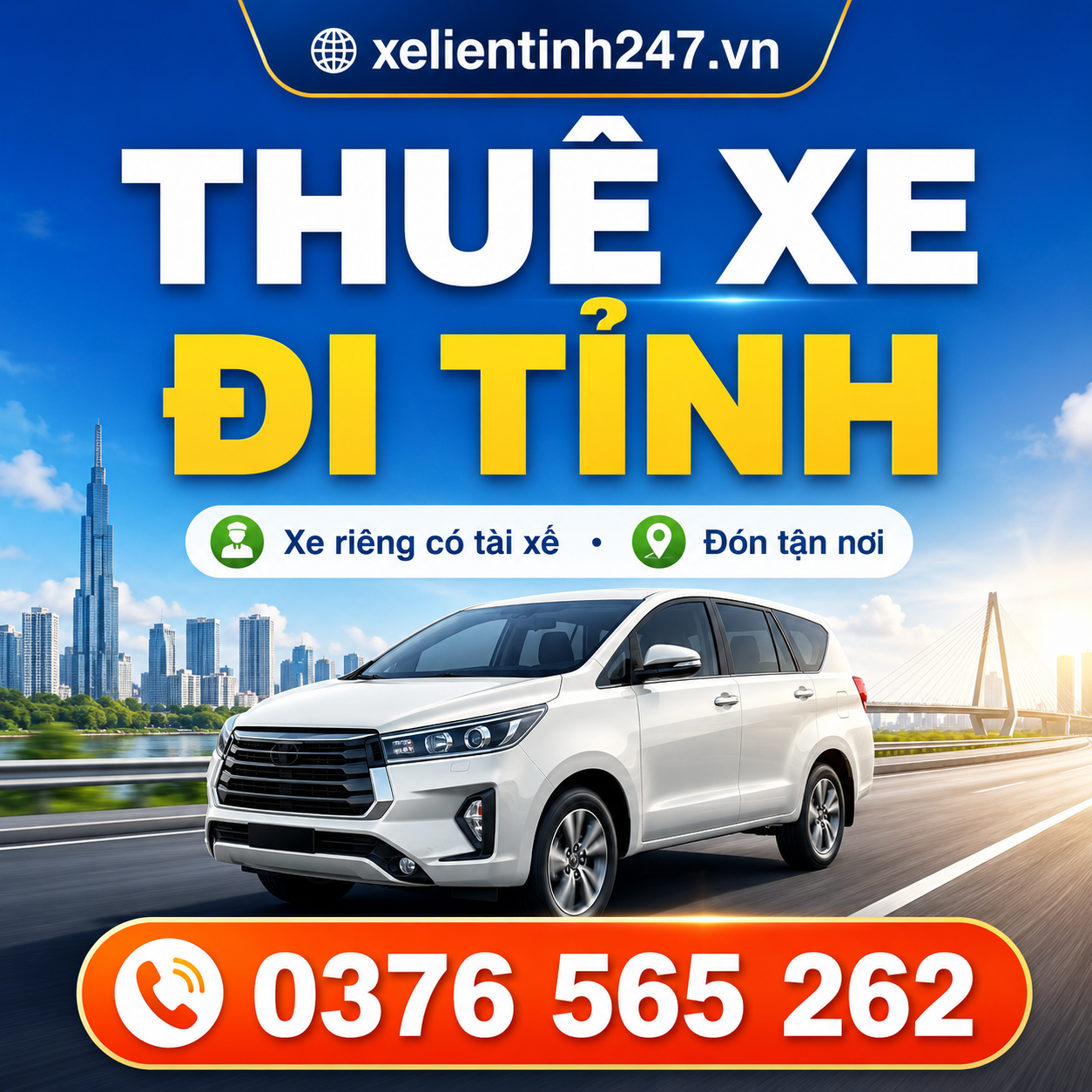 Thuê xe 4 chỗ có tài xế tại Sài Gòn, phù hợp đi tỉnh, sân bay và công tác.