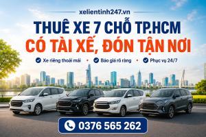 Dịch vụ thuê xe 7 chỗ TP.HCM phù hợp cho gia đình, nhóm bạn và khách đi công tác.
