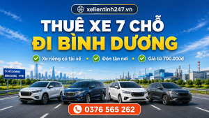 Thuê xe 7 chỗ đi Bình Dương từ TP.HCM, xe riêng có tài xế, đón tận nơi.