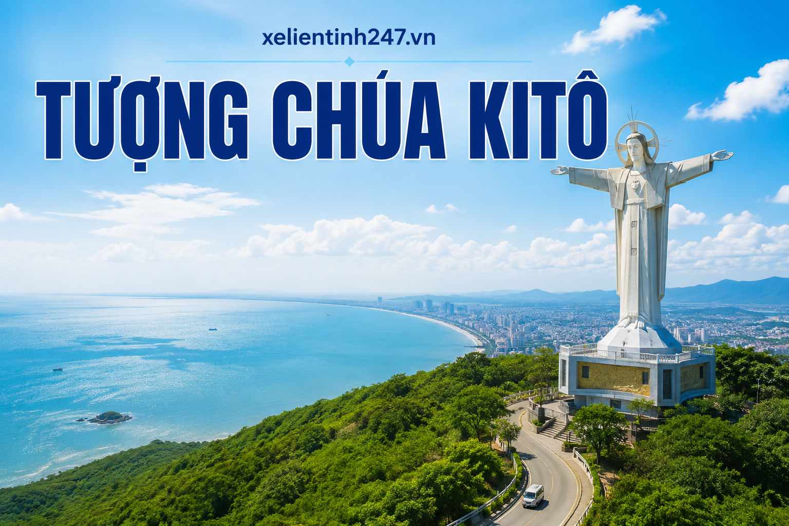 Tượng Chúa Kitô Vua là biểu tượng tham quan nổi bật của Vũng Tàu.