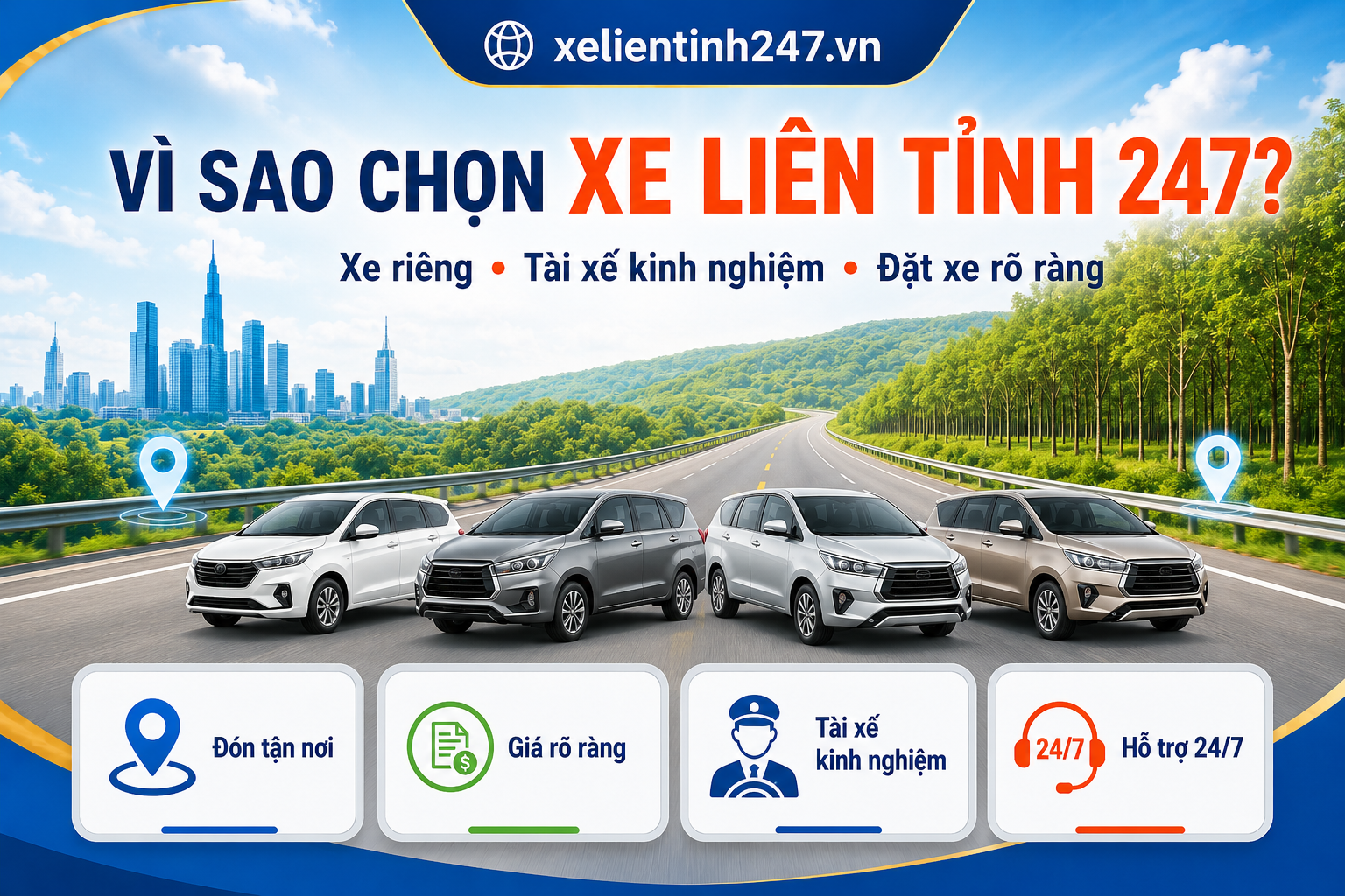 Xe Liên Tỉnh 247 cung cấp dịch vụ thuê xe đi Bình Phước với xe riêng, tài xế kinh nghiệm và quy trình đặt xe rõ ràng.