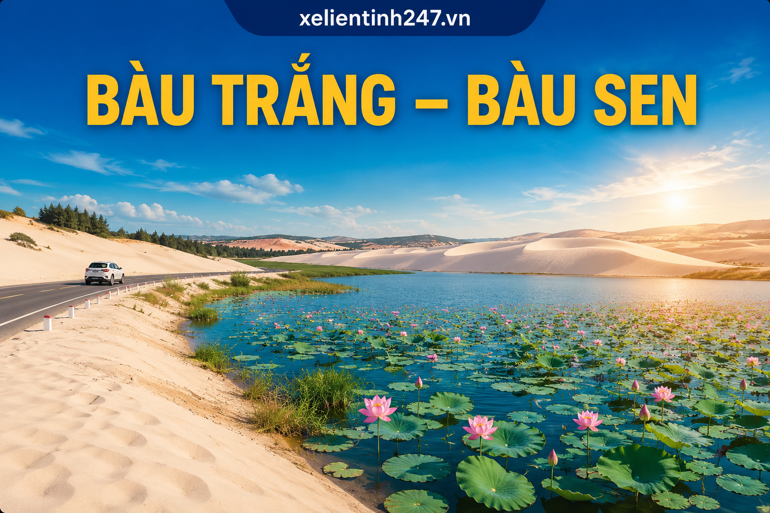 Ảnh minh họa Bàu Trắng – Bàu Sen, điểm check-in nổi bật khi đi Mũi Né.