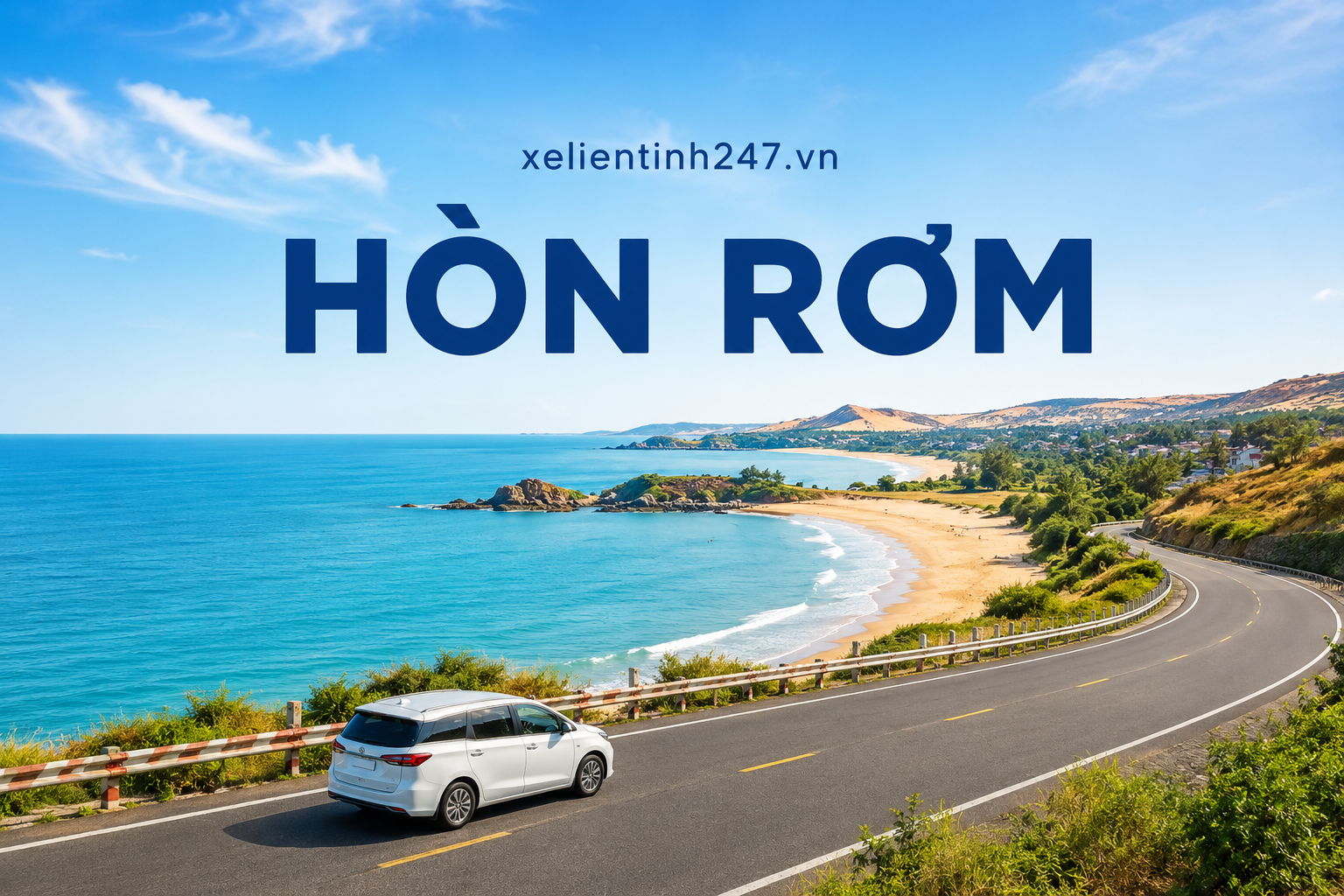 Ảnh minh họa Hòn Rơm và cung đường ven biển – điểm ngắm cảnh đẹp khi đi Mũi Né.