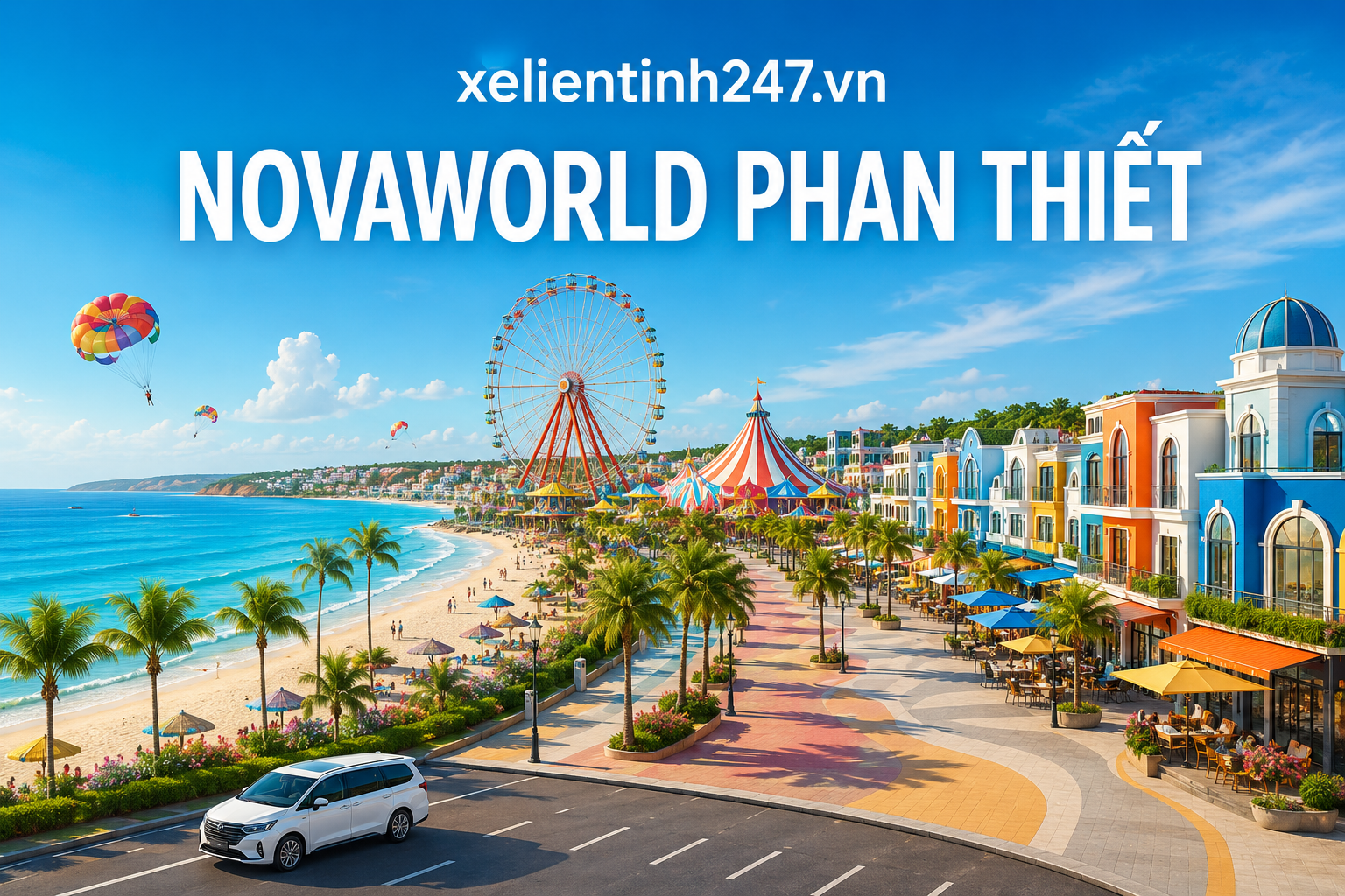 Ảnh minh họa NovaWorld Phan Thiết, Bikini Beach và Circus Land – điểm vui chơi, nghỉ dưỡng mới nổi gần Phan Thiết.