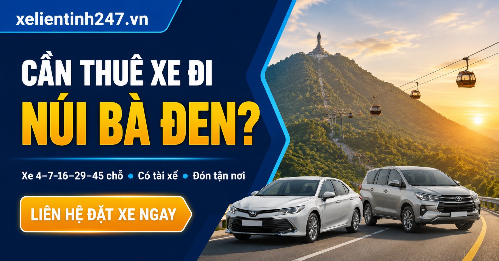 Đặt thuê xe đi Núi Bà Đen có tài xế từ TP.HCM