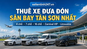 Dịch vụ thuê xe đưa đón sân bay Tân Sơn Nhất, đủ dòng xe từ 4 chỗ đến Limousine.