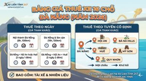 Bảng giá thuê xe 16 chỗ Đà Nẵng theo ngày và theo tuyến của Xe Liên Tỉnh 247 năm 2026