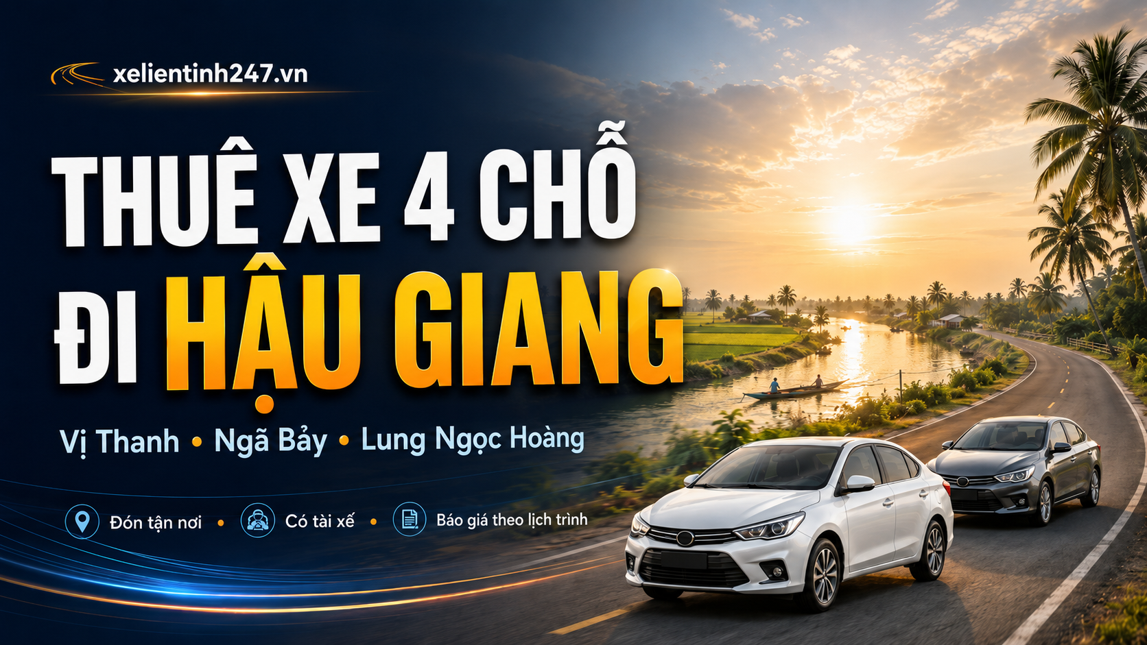 thuê xe 4 chỗ đi hậu giang