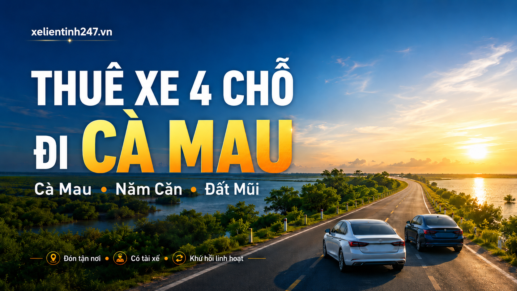 thuê xe 4 chỗ đi cà mau